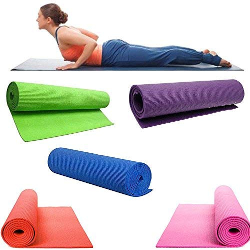 SLS SHOP Tappetino per Yoga Tappeto Palestra per Esercizi Fitness Aerobica Pilates Ginnastica MATERASSINO Colori Vari Casuali