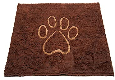 Dog Gone Smart Dirty Dog Fußmatte, Mikrofaser, super saugfähig, maschinenwaschbar mit Rutschfester Unterseite, groß, Mokka-Braun