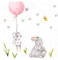 Little Deco Wandtattoo Tiere Ballon rosa Kinderzimmer Wandsticker Deko DL209-12