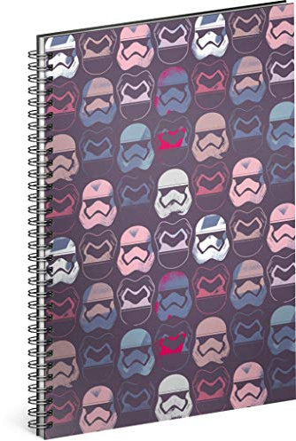 Taccuino a spirale, formato A5, a righe, per bambini, scuola, ufficio, con 60 pagine Star Wars - Pattern