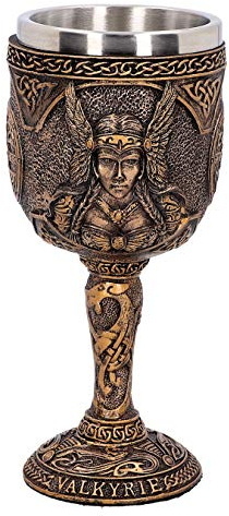 Nemesis Now D4720P9 Valkyrie Goblet 17cm, Resin w. Stainless Steel