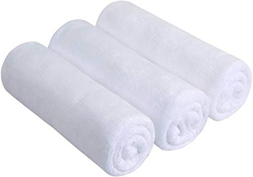 BW&HM Fitness Handtuch Sporthandtuch Sporthandtuch Fitnessstudio Gym Handtuch 40x80cm 3er Set Weiß