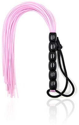 Yikoly Peitsche sex Echt Leder Gerte SM Fetisch Spanking Paddle sex sm Flogger Slave Kurz Kostüm Rollenspielen Sexspielzeug für Paare Cosplay -21 CM (Pink)