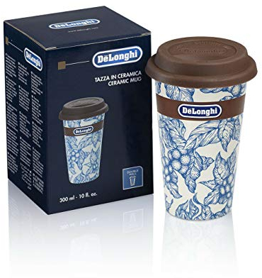 DeLonghi Pokal Flower Keramik Thermal Doppel Wand 300ml Deckel Silikon