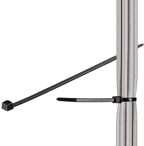 200x Kabelbinder | 100 x 2,5 mm | Robuste Klassiker in 1A-Qualität! | für Innen und Außen | UV beständig wetterfest | leichtes Einfädeln selbstsichernd | Schwarz | 200 Stück