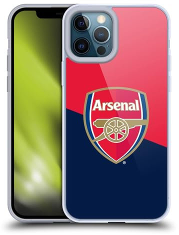 Head Case Designs Offizielle Arsenal FC Logo Blau Und Rot Wappen 2 Soft Gel Handyhülle Hülle kompatibel mit Apple iPhone 12 Pro Max