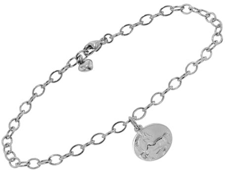 trendor Kinder-Armband mit Pferde-Anhänger 925 Silber zauberhafter Armschmuck aus Sterlingsilber, wunderschöne Geschenkidee für Mädchen, 51111