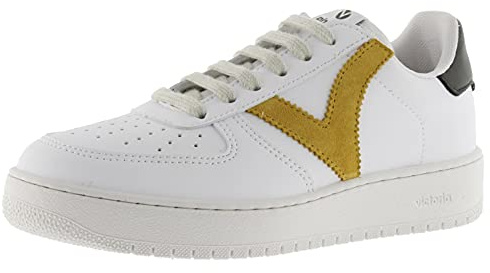 victoria Low-Top Unisex Madrid Leder-Effekt & Kontrast-Farbigeteile 1258201 für Erwachsene Mostaza 36