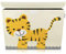 LIFENEY Aufbewahrungsbox Kinder groß 51 x 36 x 36 I Spielzeugkiste I Kiste mit Deckel für Kinderzimmer I Aufbewahrungsboxen mit Deckel I Spielzeugaufbewahrung (Tiger)