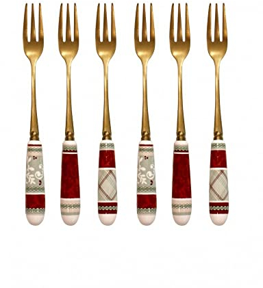 Set Sei Forchettine Old Gold Connubio Brandani 52380 Condizione:Nuovo