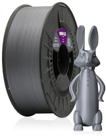 WINKLE PETG Filament 1.75mm Silber, 300g Spule, 3D Drucker Filament Kompatibel mit FDM Druckern, 3D-Druckmaterialien, Maßgenauigkeit +/- 0.05mm, Schlagfest, Leicht zu Bedrucken