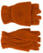 fiebig Mädchen Jungen Halbfinger Handschuh mit Klappe in Fleece für Kinder!, Farben:rost, Handschuhgröße:3