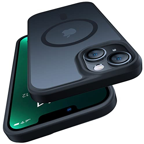 TORRAS für iPhone 13 Mini Hülle für Magsafe - Guardian-Mag Serie (Magnetische Adsorption) (Militärschutz) Stoßfest Schutzhülle mit Magnet Matt Schlanke Handyhülle iPhone 13 Mini Case Schwarz