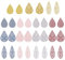 BENECREAT 30pcs 15 Styles Filigrane Larme Goutte Boucle d'oreille en Acier Inoxydable Faisant des Pendentifs à Breloques avec Trou 1.4mm, Embellissements en Métal Gravé Peints à la Bombe