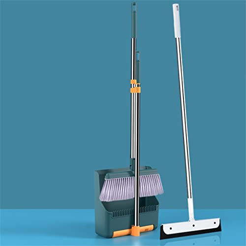 MRXFN H Broom and Dustpan Set Combination Household Sweeping Broom Dustpan Bedroom Sweeping Hair Does Not Stick to The Hair (Color : D, Size (Color : E, Size