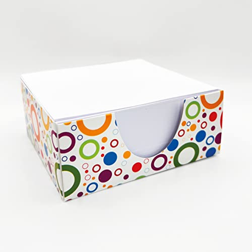 PuK Notizzettelbox | 10,4 x 10,4 cm Quadrat | lose Blätter | handgefalzte Box | 400 Blatt | Notizzettel, Zettelbox, Notizen, Zettelkasten