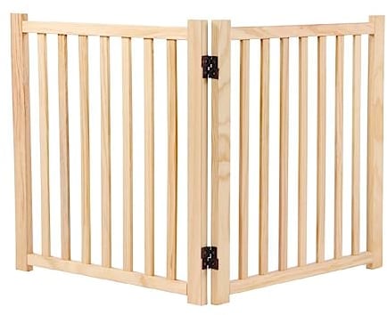 Haustier Zaun Falten Welpenlaufstall Hundelaufstall Multifunktionaler Haustierzaun Aus Massivem Holz. Sorgenfreies Faltdesign. Kostenlose Installation + Veränderbare Form 2pieces43cmhigh Woodcolor