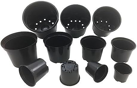 Oakland Gardens Premium Large Plastic Plant Pots for Outdoor Gardening - Set of 20 Litre Plant Pots x 60 Sturdy Planters