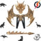 Costume Ailes de Dragon pour Enfants, Masque de dragon d'Halloween, Costume de Dragon pour Enfants, Déguisement de Dragon pour Halloween Carnaval Cosplay avec Ailes Masque de Queue de Dinosaure