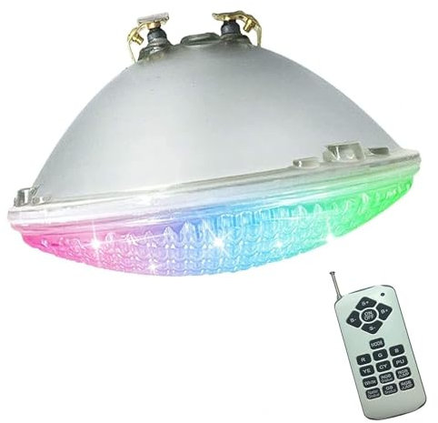 JOUFNING Faretto Subacquei - Faretti Piscina, Lampadine per Piscina PAR56, Luce per Piscina Subacquea A LED 12V IP68 Impermeabile con Telecomando per Piscina Interrata (Size : 18W)