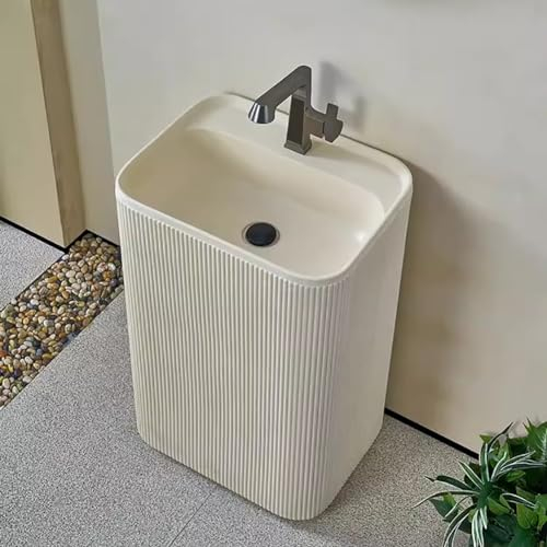 MegLob Retro -Badezimmer -Waschtisch, Innenräume Klassische Römische Säulenschiffsspüle, Felsspülbeschiffs -Set Für Waschküche, Säule Vom Typ Waschbecken, Außenterrasse Gutterbehälter Set,C