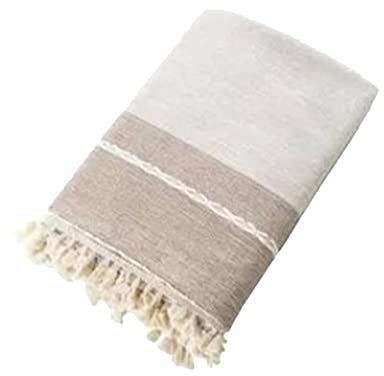Nachukan Mantel De Lino De Algodón con Bordado De Estilo Nórdico, Antiarrugas, Cubierta De Mesa De Granja Lavable para Mesas De Centro Y Hogar