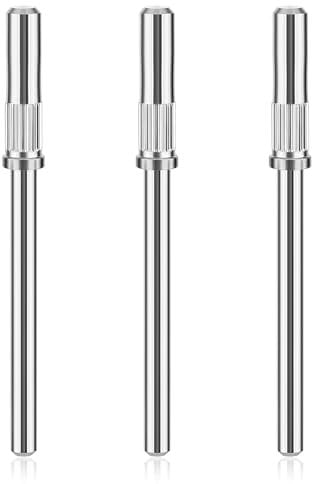 Lusofie 3Pcs Nail Drill Bit 3/32 Inches Shank Mandrel Drill Bit Sanding Bands for Nail Drill Sanding Bits for Nail Drill for Nails Mandrel Bit for Manicure Electric Nail File