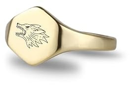Gravierter Wolfsring – Gothic-Ring – Tier-Siegelring – Hipster-Ring – Unisex-Ring