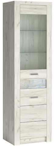 Lomadox Vitrinenschrank Vitrine Highboard Sideboard Kommode Aufbewahrungsschrank Wohnzimmer Schrank modern in weiß