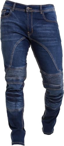 Rider Protec® Mens Motorcycle Jeans Denim Pants Motorbike Trousers Biker Jeans Stretch Aramid Protection Lining