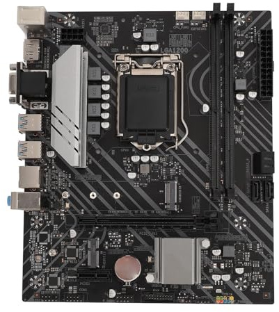 Placa base para juegos USB 3.2 Gen1, placa base Z490 Gaming Plus para juegos compatible con 10ª generación para núcleo con placa base tipo ATX de 225 x 190 mm para ranura LGA 1200