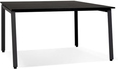 KADIMA DESIGN Konferenztisch Modern 160x160 cm | Meetingtisch Schwarz | Gleichberechtigte Sitzpositionen | Große Arbeitsfläche | MDF & Metall | BELIQI