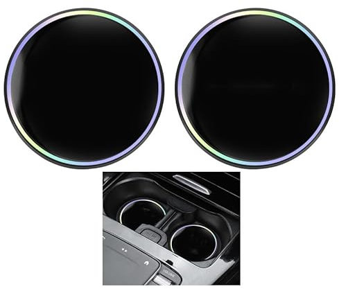 QWTYAFDD 2 Pack Car Coasters,for VW TIGUAN II (2) 2016-2024 Universal Cup Holder Coaster Insert Non-slip Holders for Girls Women