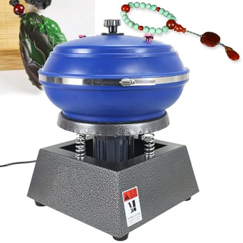 ZHIXUMM Jewelry Polisher Tumbler Bowl, 6.2 L Vibrating Polisher, 120w Bench Polisher For Gems, Jade, And Crafts