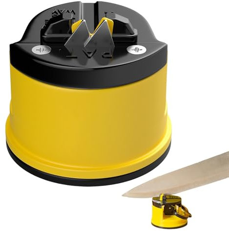 Potente Herramienta De Afilado Por Adsorción - | Afilador De Cuchillos Manual Portátil Para Cuchillo De Pelar, Afilador De Cuchillos Con Ventosa | Piedra De Afilar Manual Cortador Multiusos, Tijeras,