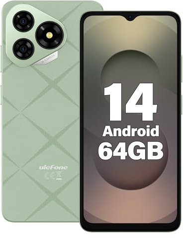 Ulefone Note 19 Smartphone Android 14, 6GB+64GB/512GB Octa-Core, 6,56 HD+ Telefono Cellulare, 5000mAh, 8MP+5MP, Cover Inclusa, 4G Dual SIM Smartphone Offerta 3 Slot/Fingerprint/Face ID/GPS/3.5mm Jack