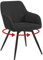 WOLTU drehbarer Esszimmerstuhl, Samt gepolsterter ergonomischer Küchenstuhl mit Metallbeinen, Esszimmerstuhl mit Rücken- und Armlehnen, für Küche, Wohnzimmer, Balkon, Schwarz, EZS85sz-1