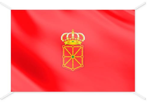 Bandera Navarra - Banderas del Mundo para Interior y Exterior - Banderas de Comunidades, Países - 144x93 cm