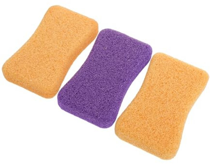 Vaguelly 3Pcs Exfoliating Pumice Rubbing Stone Set for Dead Skin Removal Random Colors for Pedicure and Foot Care