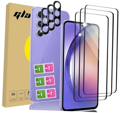 Compatible avec Samsung galaxy A14 5G – Pack 6 en 1 avec verre trempé HD pour écran et lentilles caméra