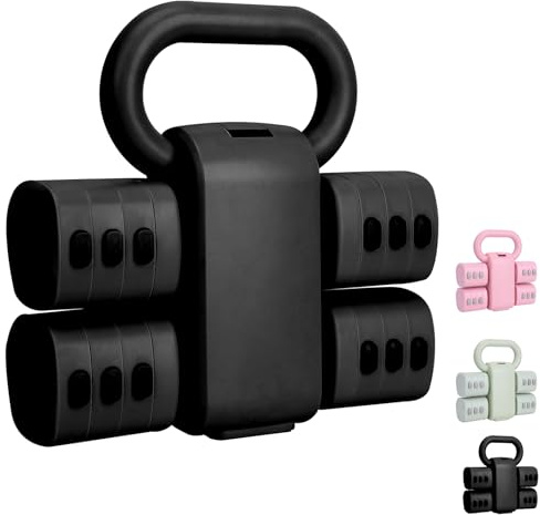 ZhaoCo 2-in-1 Verstellbare Hanteln Set, Umwandelbare Kettlebell, Jeweils 1/1,5/2/2,5KG Handhanteln für Home Gym Training, 4 in 1 Freihanteln Set für Frauen mit Schnellverstellung