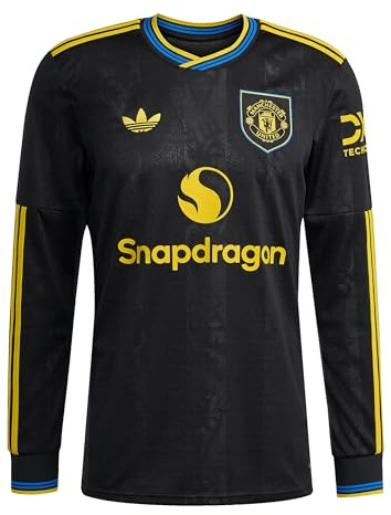 adidas Mens Manchester United Third Shirt 2025 2026 Adults Black L