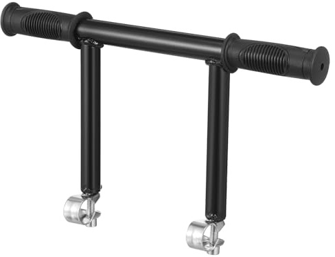 Universelle Kinderwagen Armlehnenverlängerung mit Höhenverstellbarem Griff | Edelstahl und Kunststoff, Ergonomische Form mit Glatter Oberfläche, Schwarz, für Eltern Beim Gehen
