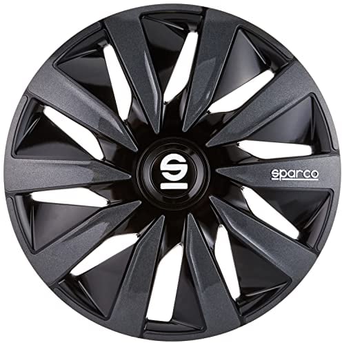 Sparco SPC1391BKGR Radzierblenden Lazio 13-Zoll Schwarz/Grau