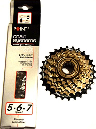 Point Set 18 Gang Kette und Schraubkranz 6fach Shimano