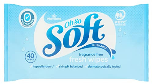 Morrisons Softer Sensitive Moist Toilet Tissue Wipes 40 pack