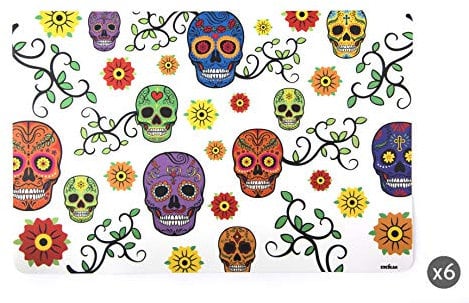 Excelsa Calavera Set 6 Tovagliette, Multicolore, 43 x 28.5 cm, 6 unità