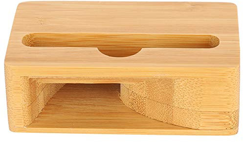Denash Soporte para Teléfono Celular con Amplificador de Sonido, Escritorio Soporte de Amplificador de Altavoz de Sonido de Teléfono de Madera Compacto Ecológico