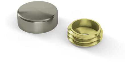 Logistic Sign System Zierkappe, Abdeckkappe, Spiegelschraube, Edelstahl (Ø 15 mm)