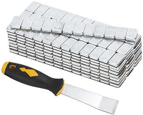 Aramox Pesi di bilanciamento Adesivi per Ruote, Blocchi di bilanciamento Adesivi per mozzi Ruota Bilanciatore di bilanciamento del Peso degli Pneumatici(with Shovel)